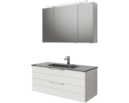 Badezimmermöbelset mit Spiegelschrank und Waschbeckenunterschrank