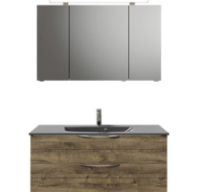 Badezimmer Waschtischkombination mit Spiegelschrank und zwei Schubladen