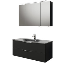 Badezimmerset mit Spiegelschrank, Waschtisch und Armatur