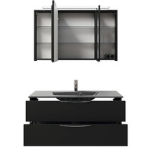 Waschtisch mit Waschbecken und Spiegelschrank für das Badezimmer