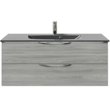 Badmöbelset 3-teilig Pelipal Sunline 300 BxHxT 117 x 200 x 48 cm Frontfarbe grau mit Waschtisch Mineralmarmor Griff chrom SET-164-111