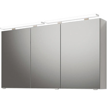 Badmöbel-Set Pelipal Sunline 300 BxHxT 132 x 200 x 48 cm Frontfarbe weiß hochglanz Badmöbelset 3-teilig mit Waschtisch Mineralmarmor