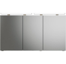 Badmöbel-Set Pelipal Sunline 300 BxHxT 132 x 200 x 48 cm Frontfarbe sangallo grau Badmöbelset 3-teilig mit Waschtisch Mineralmarmor