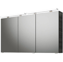 Badmöbel-Set Pelipal Sunline 300 BxHxT 132 x 200 x 48 cm Frontfarbe sangallo grau Badmöbelset 3-teilig mit Waschtisch Mineralmarmor