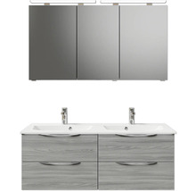 Badezimmermöbelset mit Spiegelschrank, Waschbecken und Unterschrank