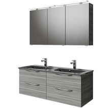 Badezimmermöbel-Set mit Spiegelschrank, Waschbecken und Unterschrank