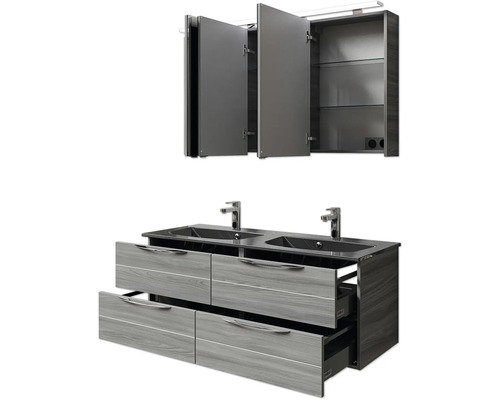 Ensemble meuble-lavabo avec armoire de toilette pour la salle de bains