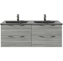 Doppelwaschtischunterschrank mit zwei Waschbecken und Schubladen