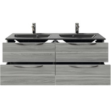 Waschtischunterschrank mit zwei Waschbecken und vier Schubladen