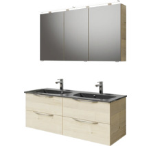 Badezimmer Waschtischkombination mit Spiegel, Waschbecken und Unterschrank