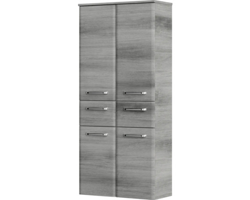 Armoire haute avec portes et tiroirs pour salle de bains