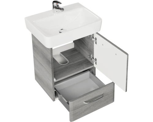 Waschtisch mit Waschbecken, Schublade und Tür