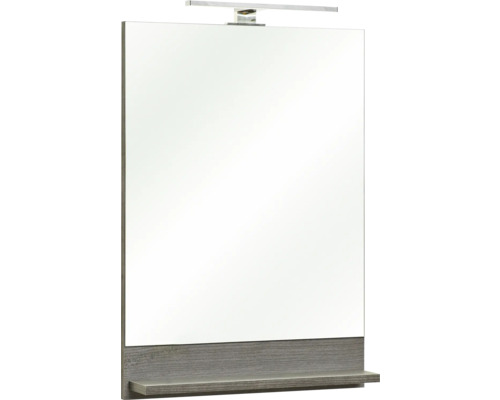 Badezimmerspiegel mit Ablage und Lampe