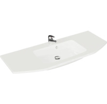 Badmöbel-Set Pelipal Quickset 328 BxHxT 145 x 200 x 39 cm Frontfarbe graphit struktur quer mit Mineralguss-Waschtisch und Hochschrank 328.120002