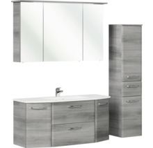 Badezimmermöbelset mit Waschtisch, Spiegelschrank und Hochschrank