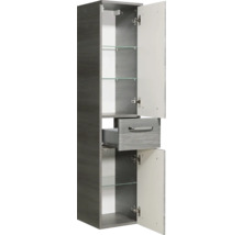 Hochschrank mit Schublade und offenen Türen