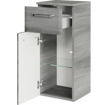 Badezimmerschrank mit Schublade, Tür und Glasboden