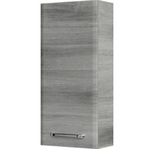 Badmöbel-Set Pelipal Quickset 328 BxHxT 175 x 200 x 39 cm Frontfarbe graphit struktur quer mit Mineralguss-Waschtisch und Hochschrank, Unterschrank und Wandschrank 328.120006