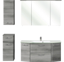 Badmöbelset mit Spiegelschrank, Waschbeckenunterschrank und Seitenschrank