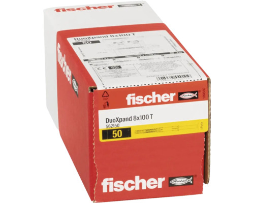 Cheville Fischer DuoXpand 8x100 T, 50 pièces en emballage carton
