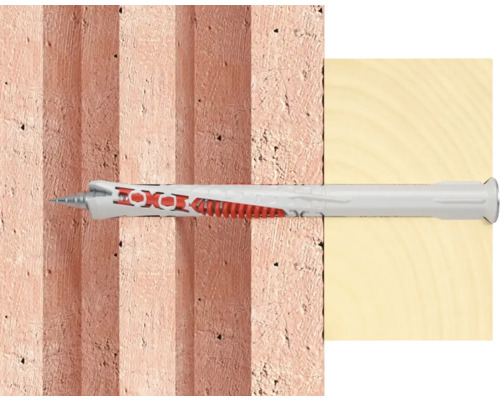 Cheville universelle dans la maçonnerie et le bois