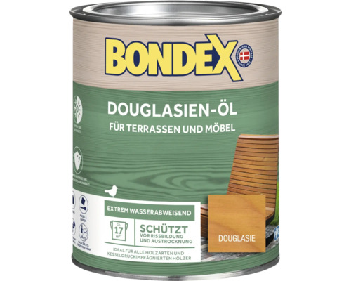 Huile de douglas Bondex pour terrasses et meubles en seau métallique