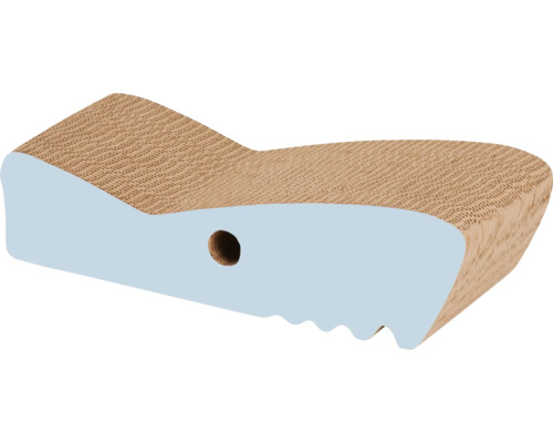 Griffoir Catit Zoo Scratcher, requin, griffoir strié en forme d'animal env. 44 x 18 x 12 cm gris, carton marron
