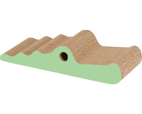 Griffoir Catit Zoo Scratcher, crocodile, griffoir strié en forme d'animal env. 44 x 18 x 9 cm vert, carton marron