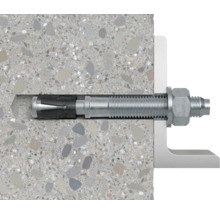 Ancrage métallique pour fixation dans un mur en béton