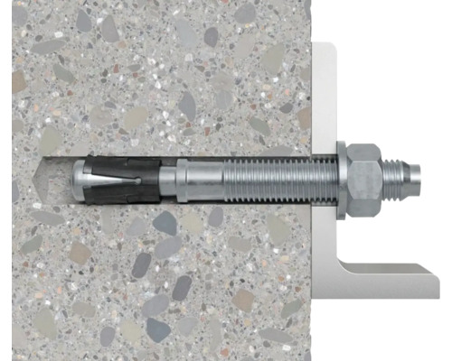 Ancrage métallique pour fixation dans un mur en béton