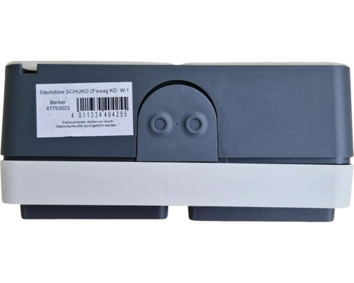 Prise Schuko Berker, double, alignement horizontal