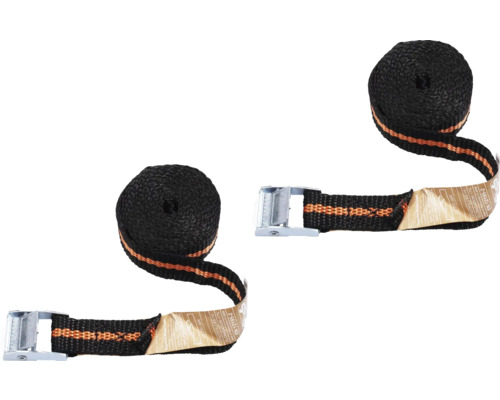 Sangle avec verrou de fixation 25 mm 2,5 m 2 pièces Deux sangles d''arrimage avec boucle à serrage
