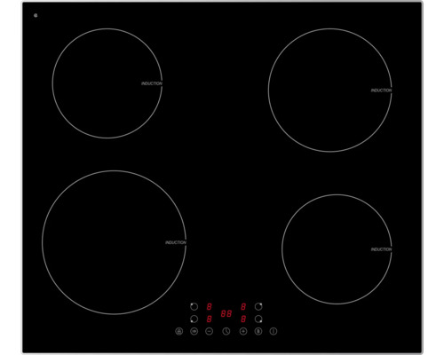Induktionskochfeld mit Rahmen PKM 59 x 52 cm 4 Kochzonen IN4B-3G