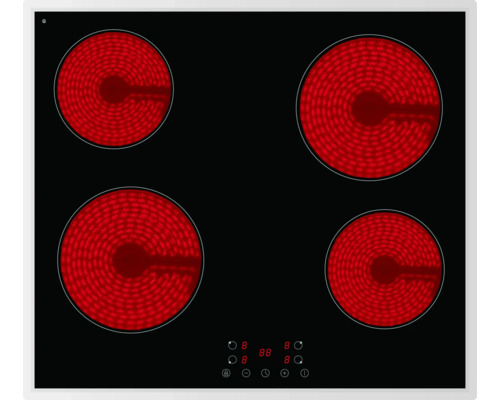Plaque de cuisson vitrocéramique avec cadre PKM 59 x 52 cm 4 foyers EB-C4G