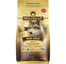 Croquettes pour chien WOLFSBLUT Wild Duck Adult, canard avec pommes de terre avec des supers aliments précieux, sans céréales, sans gluten 2 kg-thumb-1