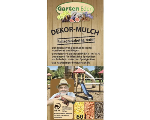 Garten Eden Dekormulch zur dekorativen Bodenabdeckung und als Fallschutz auf Spielplätzen