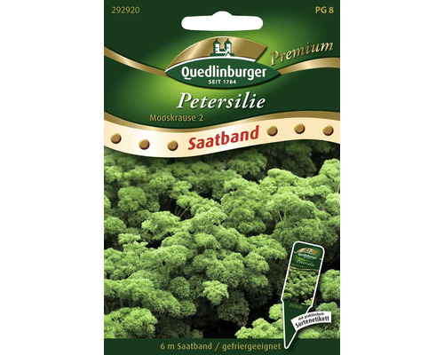 Semences de fines herbes persil 'Nain frisé mousse 2' Quedlinburger ruban de graines Persil frisé mousse 2 Ruban de semences, 6 mètres