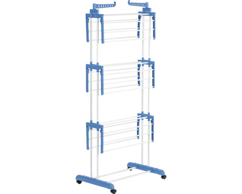 Wäscheständer mit drei Ebenen und Rollen