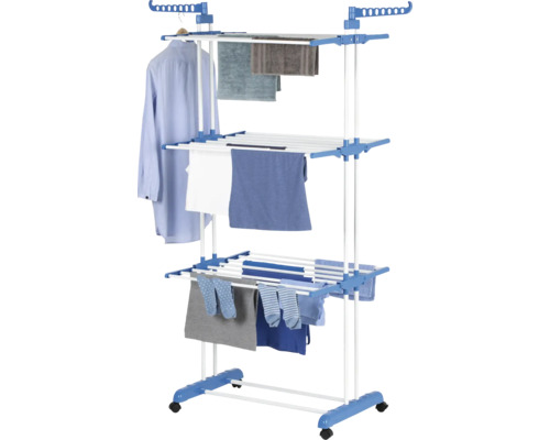 Wäscheständer mit drei Ebenen und Wäsche