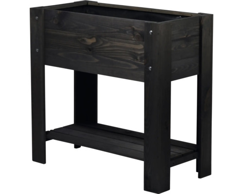 Jardinière surélevée en bois avec étagère