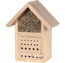 Hôtel à insectes dobar abri pour abeilles Maja toit en hêtre 23 x 14 x 29 cm naturel-thumb-2