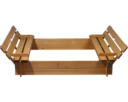 Jardinière surélevée en bois avec côtés rabattables