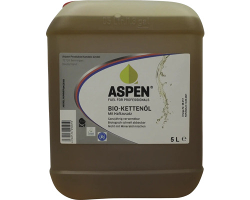 Huile bio pour tronçonneuses ASPEN 5 litres Huile bio pour tronçonneuses ASPEN 5 litres