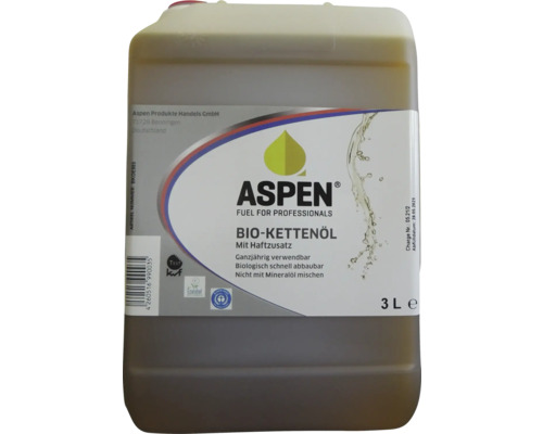 Huile bio pour tronçonneuses ASPEN 3 litres Huile bio pour tronçonneuses ASPEN 3 litres