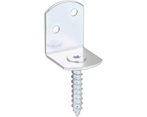 Équerre pour clôture forme de L 38x30x32 mm galvanisé, passivation couche épaisse 1 pièce Equerre d''assemblage avec vis