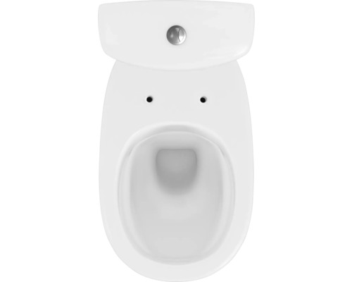 Draufsicht einer Toilette mit Spülkasten