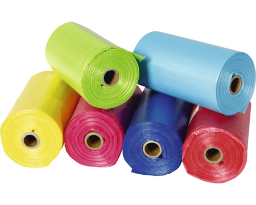 Sacs à excréments pour chiens multicolores en rouleaux