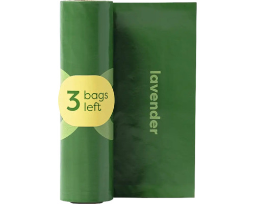 Rouleau de sacs poubelles avec l''inscription lavande