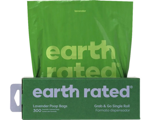 Earth Rated sacs à déjections canines parfum lavande, 300 pièces