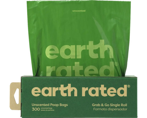 Sacs à déjections canines Earth Rated, non parfumés, 300 unités